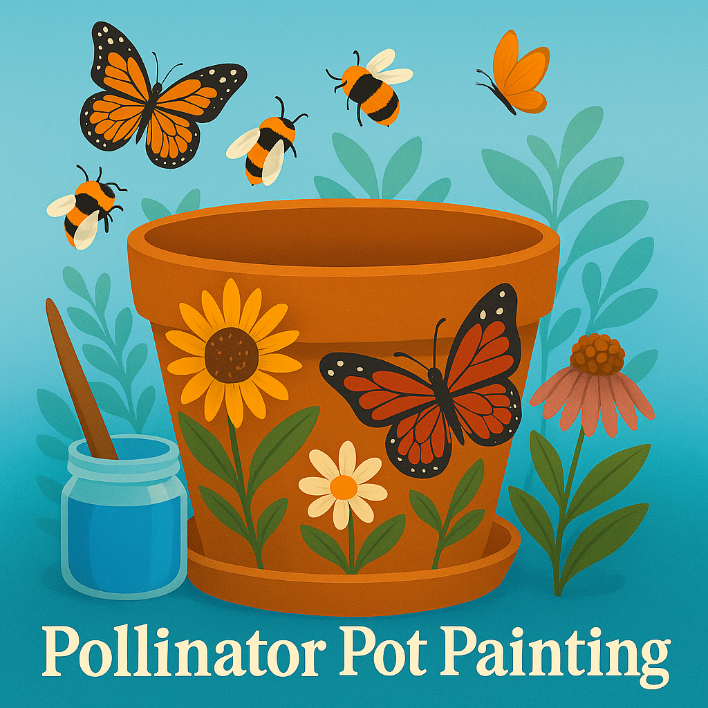 Pollinator Pot Painting Workshop β Fiddleheads Garden Center